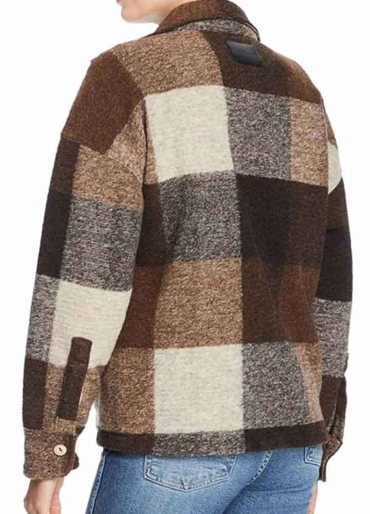 HOLIDATE (SLOANE) EMMA ROBERTS BROWN WOOL JACKET HOLIDATE (SLOANE) EMMA ROBERTS BROWN WOOL JACKET